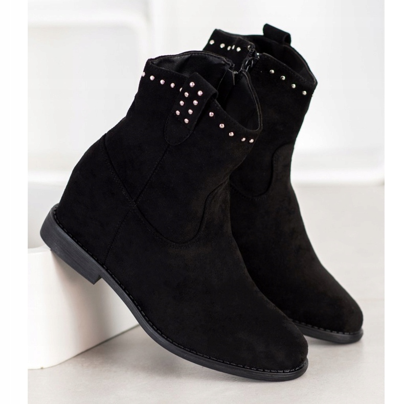 Super Mode Teplé kovbojky černá 2