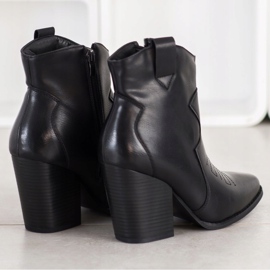 Bella Paris Černé kovbojky černý 1