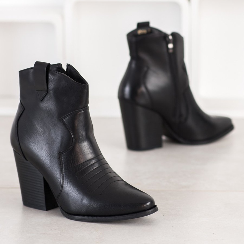 Bella Paris Černé kovbojky černý 2