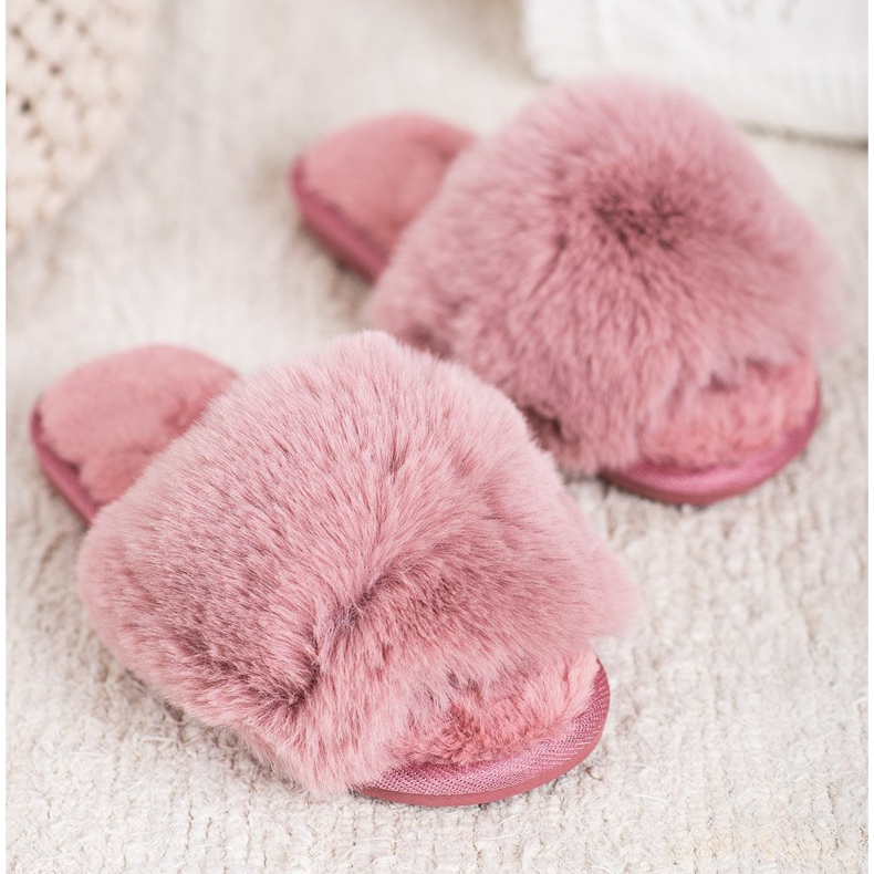 Bona Stylové růžové pantofle růžový 1