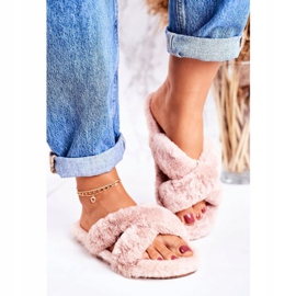 FRJ Dámské pantofle Kožešinové pantofle Světle hnědé Cozy Time hnědý 1