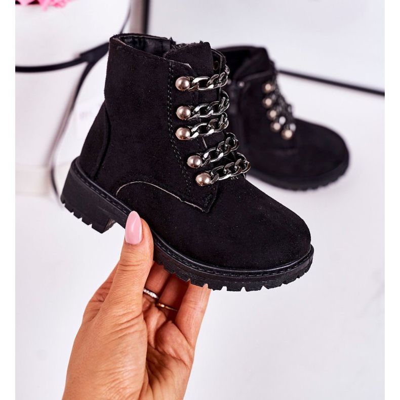 Dětský izolovaný lapač Eco Suede Chain Black Rock &amp; Roll černý 2