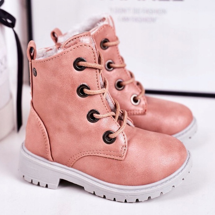 Dětské kozačky zahřáté s kožešinovou růžovou Miou růžový 1 Dětské kozačky zahřáté s kožešinovou růžovou Miou růžový 1