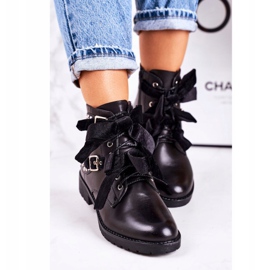 SEA Dámské teplé boty se sponami a stuhou černé speciál černá 2 SEA Dámské teplé boty se sponami a stuhou černé speciál černá 2