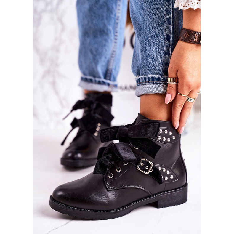 SEA Dámské teplé boty se sponami a stuhou černé speciál černá 1 SEA Dámské teplé boty se sponami a stuhou černé speciál černá 1