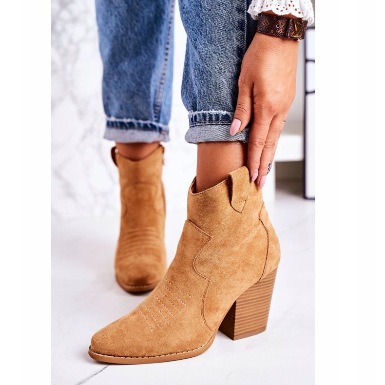 MSMG Dámské teplé kovbojské boty Caramel Margaret hnědý 2 MSMG Dámské teplé kovbojské boty Caramel Margaret hnědý 2