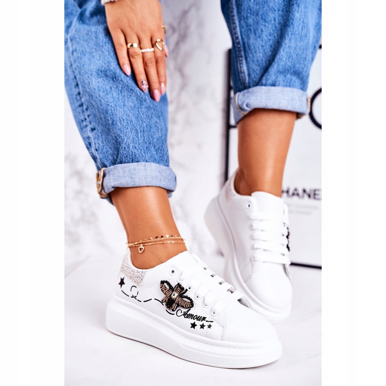 Dámské sportovní boty Tenisky s Fly White Silver Amour bílý 2