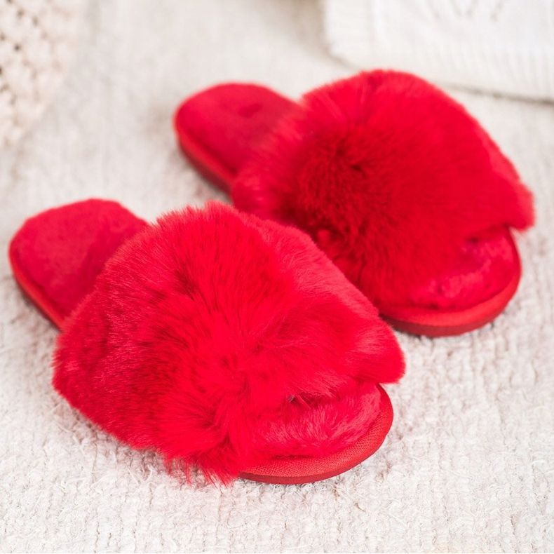 Bona Stylové červené pantofle 2 Bona Stylové červené pantofle 2