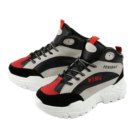 Černé tenisky, zateplené riflové tenisky černá vícebarevný 2