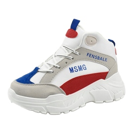 Bílé tenisky, zateplené riflové tenisky bílý vícebarevný 1 Bílé tenisky, zateplené riflové tenisky bílý vícebarevný 1