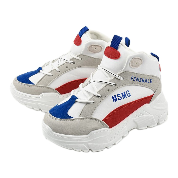 Bílé tenisky, zateplené riflové tenisky bílý vícebarevný 2 Bílé tenisky, zateplené riflové tenisky bílý vícebarevný 2