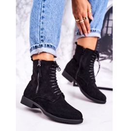 PJ1 Klasické dámské teplé semišové boty v černé barvě černá 1 PJ1 Klasické dámské teplé semišové boty v černé barvě černá 1