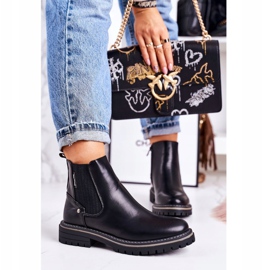 PJ1 Dámské teplé boty Chelsea Černé cestovní boty černá 2 PJ1 Dámské teplé boty Chelsea Černé cestovní boty černá 2