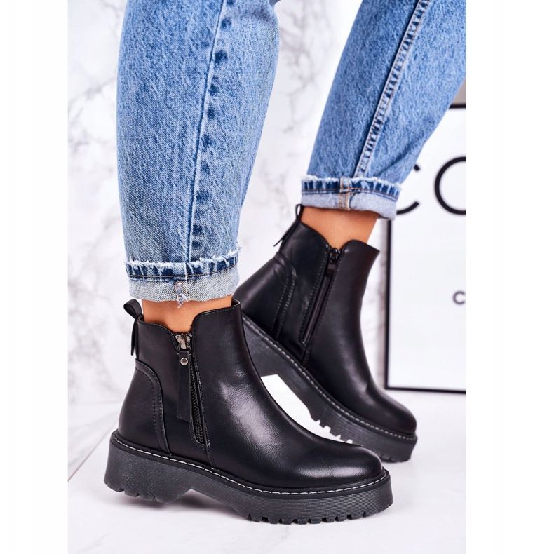 PJ1 Dámské teplé boty na gumové podrážce Black Moon Walk černá 2 PJ1 Dámské teplé boty na gumové podrážce Black Moon Walk černá 2