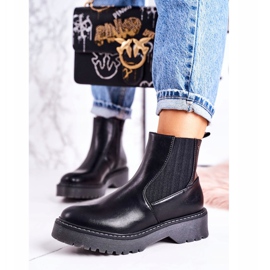 PJ1 Dámské kozačky Jodhpur boty na gumové podrážce Voyager černé černá 2