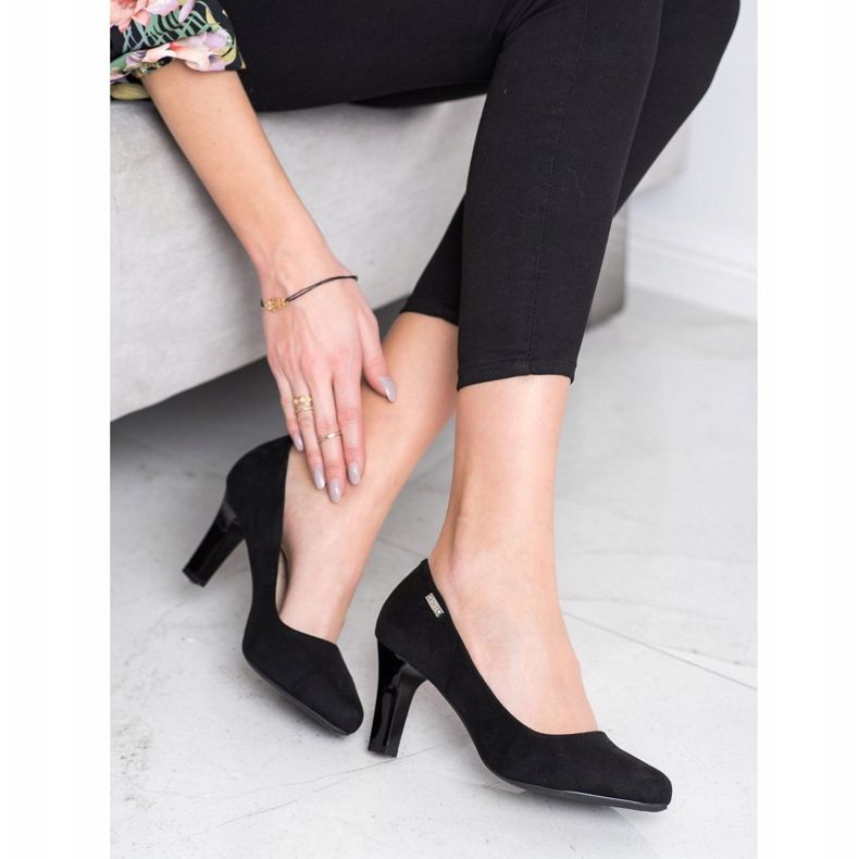 J. Star Neformální lodičky na podpatku černá 1