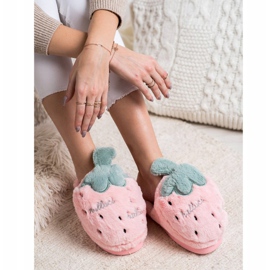 Bona Jahodové pantofle růžový zelená 2