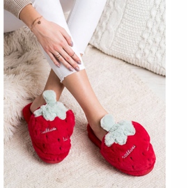 Bona Jahodové pantofle červené šedá 1