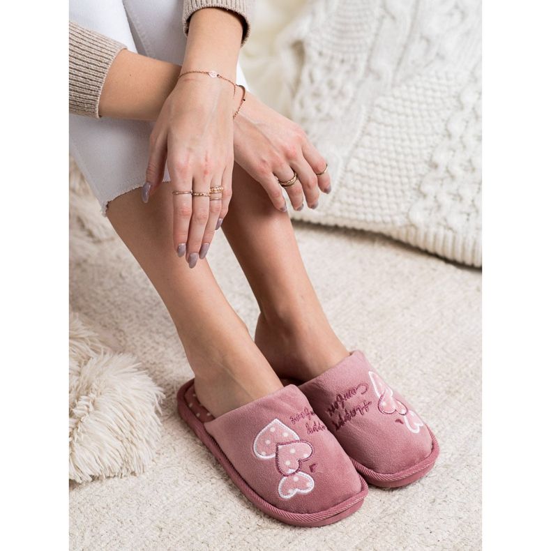 Bona Teplé pantofle Happy Comfort růžový 1