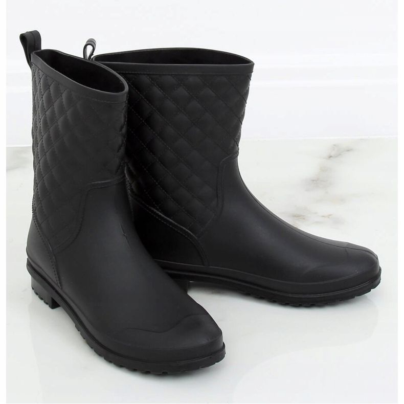 Černé dámské prošívané galoše DC06 Black černý 1