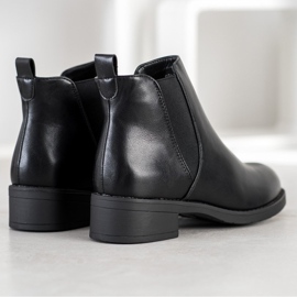 Ideal Shoes Chelsea boty z eko kůže černý 1