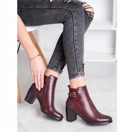 Ideal Shoes Neformální burgundské boty červený 1