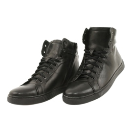 Pánské kožené tenisky KENT černé Chris černý 2