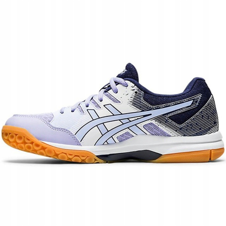 Dámské volejbalové boty Asics Gel Rocket 9 bílo-fialové 1072A034 103 bílý 1