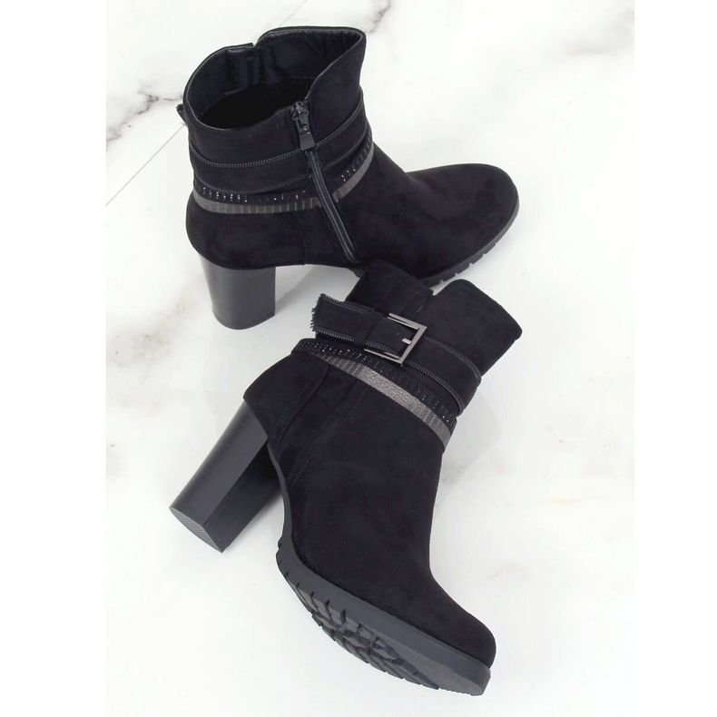 Černé kozačky na vysokém podpatku BH126-KB Black černá 1 Černé kozačky na vysokém podpatku BH126-KB Black černá 1