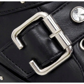 Vojenské boty s černými hřeby NS176P Black černá 1