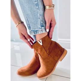 BM Boty na skrytém klínovém velbloudu ZT1013 Camel hnědý 2