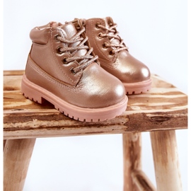 FRROCK Dětské boty Trappers Gold Pink Dexter růžový 1