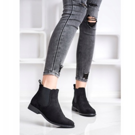 Ideal Shoes Semišové boty Chelsea černý 1