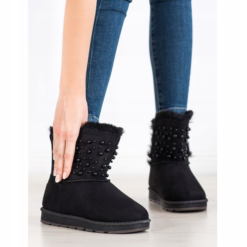 Bona Mukluki s korálky černý 1