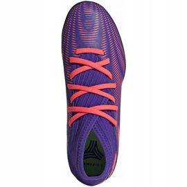 Kopačky Adidas Nemeziz.3 Tf Jr EH0576 oranžová, fialová, růžová fialová 1