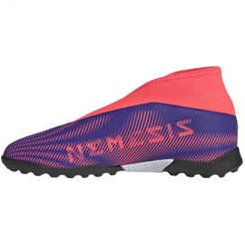 Kopačky Adidas Nemeziz.3 Ll Tf Jr EH0584 oranžová, fialová, růžová fialová 2