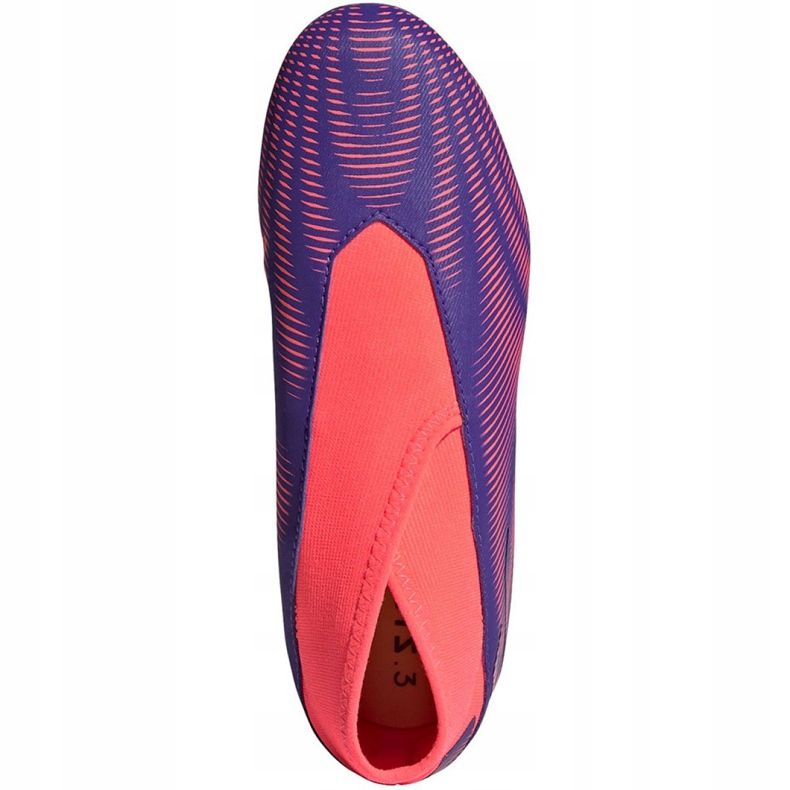 Kopačky Adidas Nemeziz.3 Ll Fg Jr EH0583 oranžová, fialová, růžová fialová 1