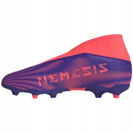 Kopačky Adidas Nemeziz.3 Ll Fg Jr EH0583 oranžová, fialová, růžová fialový 2