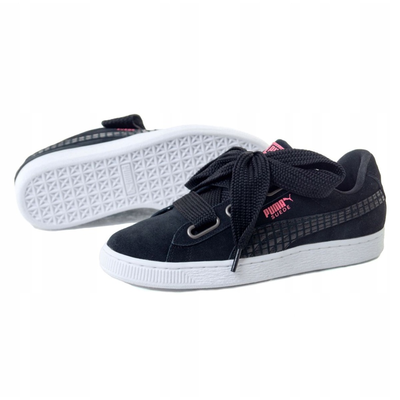 Puma Suede Heart Street 2 W 366780 01 černá růžový 1 Puma Suede Heart Street 2 W 366780 01 černá růžový 1