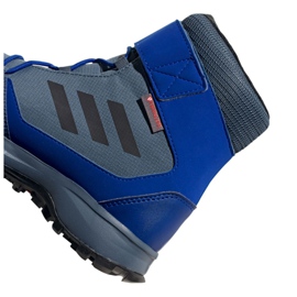 Boty Adidas Terrex Snow Cf Cp Cw Jr G26579 černý modrý šedá 2