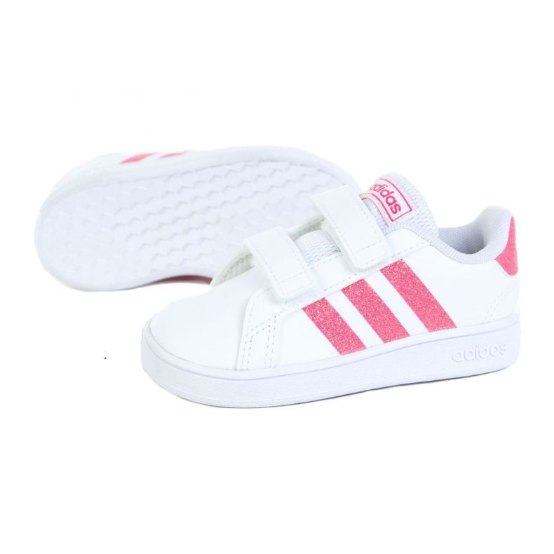 Boty Adidas Grand Court I Jr EG3815 bílý černá 1