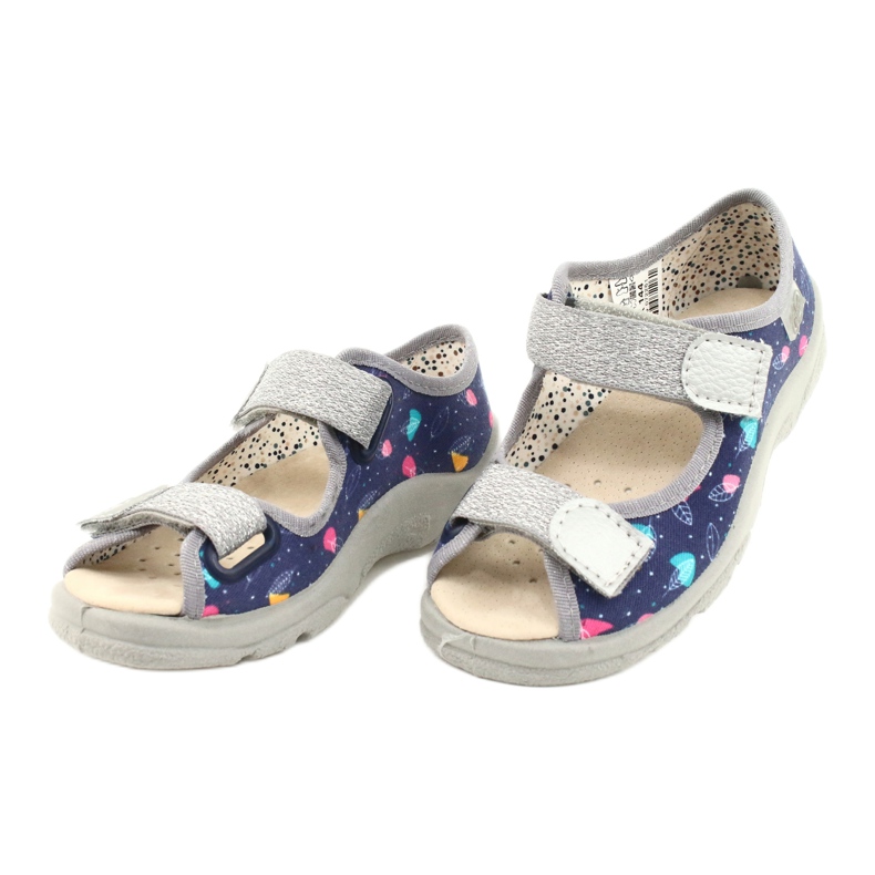 Dětská obuv Befado 869X144 modrý stříbro šedá 3