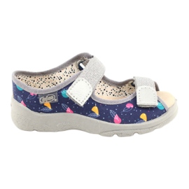 Dětská obuv Befado 869X144 modrý stříbro šedá 1