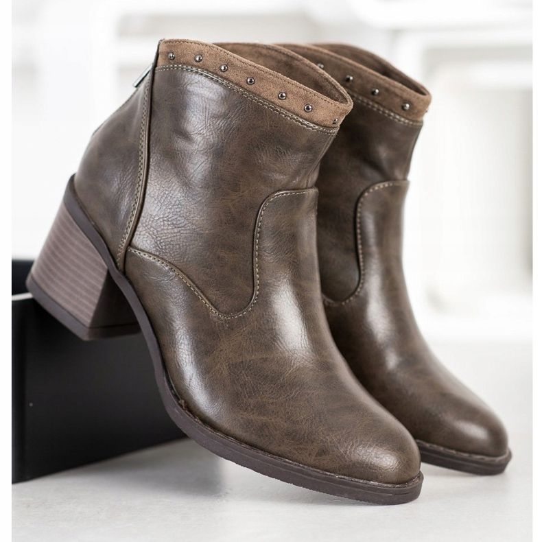 Kylie Neformální ekologické kožené boty hnědý 2