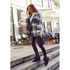 SEA Dámské kozačky Nýty Hroty Černý magnet černá 2