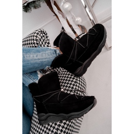 HAN Dámské sportovní sněhové boty s kožešinovou černou syntetikou černá 2