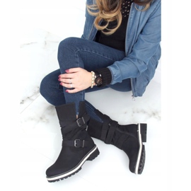 Boty na chrániči černé 9671 černé černý 2