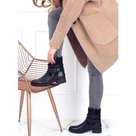 Černé vojenské dámské boty 267 Black černý 2