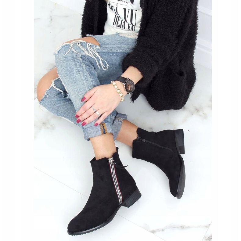 Černé Dámské černé boty 168-287 černé černá 2