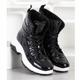 SHELOVET Pohodlné boty do sněhu černý 2